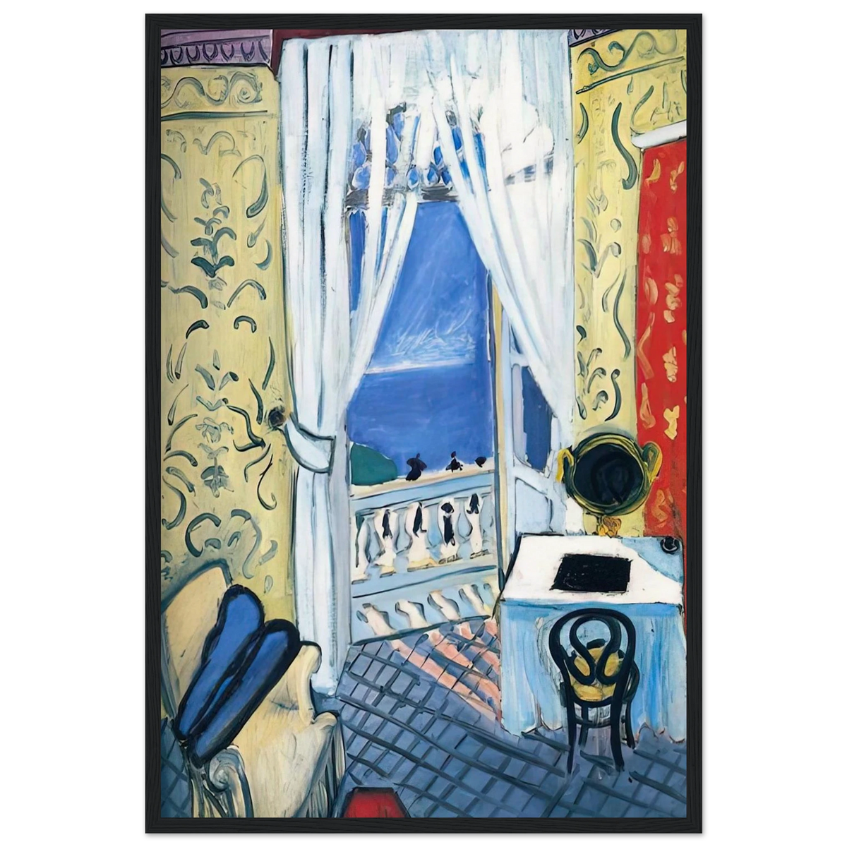 INTERIOR WITH A VIOLIN CASE 1919 Framed Poster | Henri Matisse Framed Prints Wall Art | Henri Matisse Print