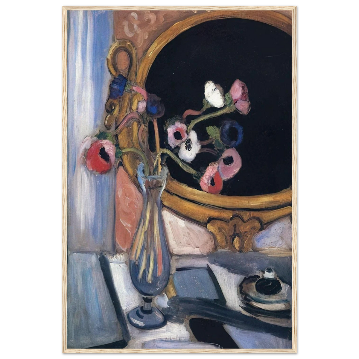 ANEMONE AND MIRROR 1920 Framed Poster | Henri Matisse Framed Prints Wall Art | Henri Matisse Print