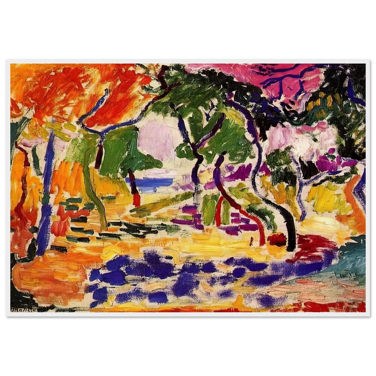 COUNTRYSIDE AT COLLIOURE 1905 Framed Poster | Henri Matisse Framed Prints Wall Art | Henri Matisse Print