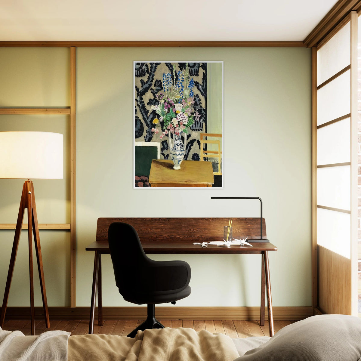 BOUQUET DE FLEURS POUR LE QUATORZE JUILLET 1919 Framed Poster | Henri Matisse Framed Prints Wall Art | Henri Matisse Print
