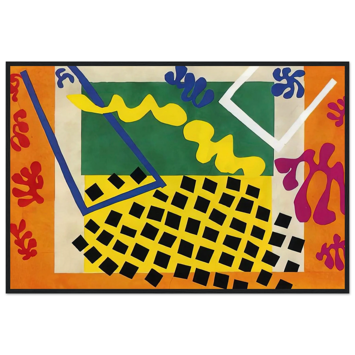 CUT OUTS 3 Framed Poster | Henri Matisse Framed Prints Wall Art | Henri Matisse Print