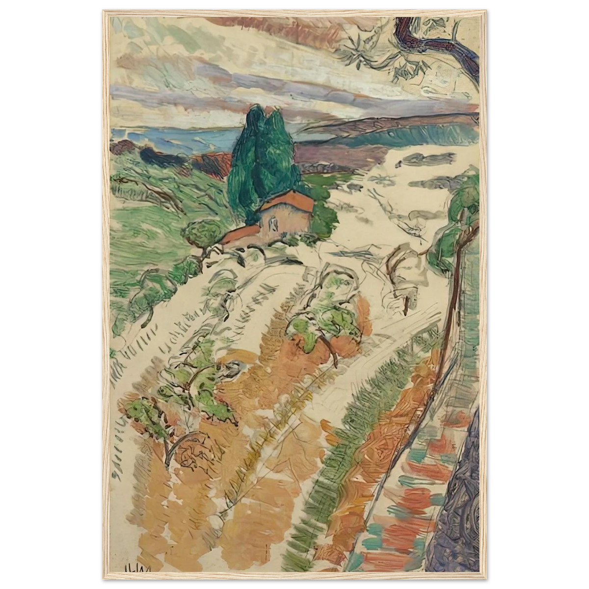 PAYSAGE ST TROPEZ 1904 Framed Poster | Henri Matisse Framed Prints Wall Art | Henri Matisse Print