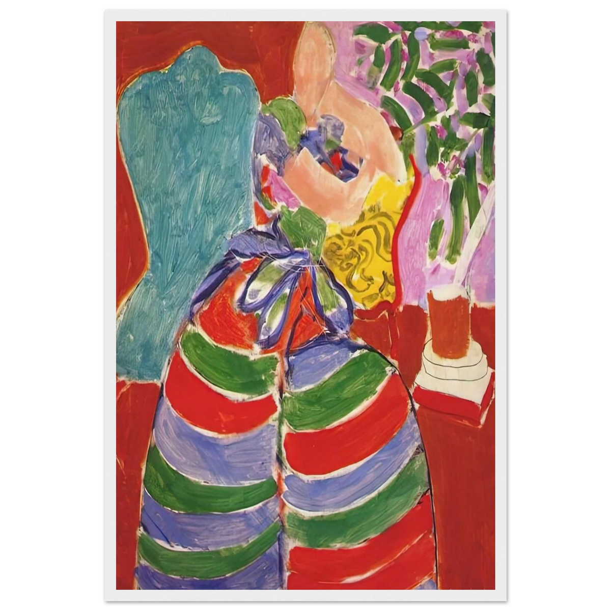 THE STRIPED DRESS 1938 Framed Poster | Henri Matisse Framed Prints Wall Art | Henri Matisse Print