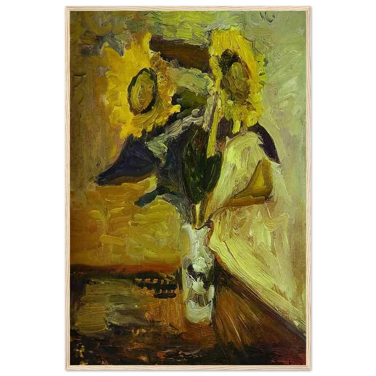 VASE OF SUNFLOWERS 1898 Framed Poster | Henri Matisse Framed Prints Wall Art | Henri Matisse Print
