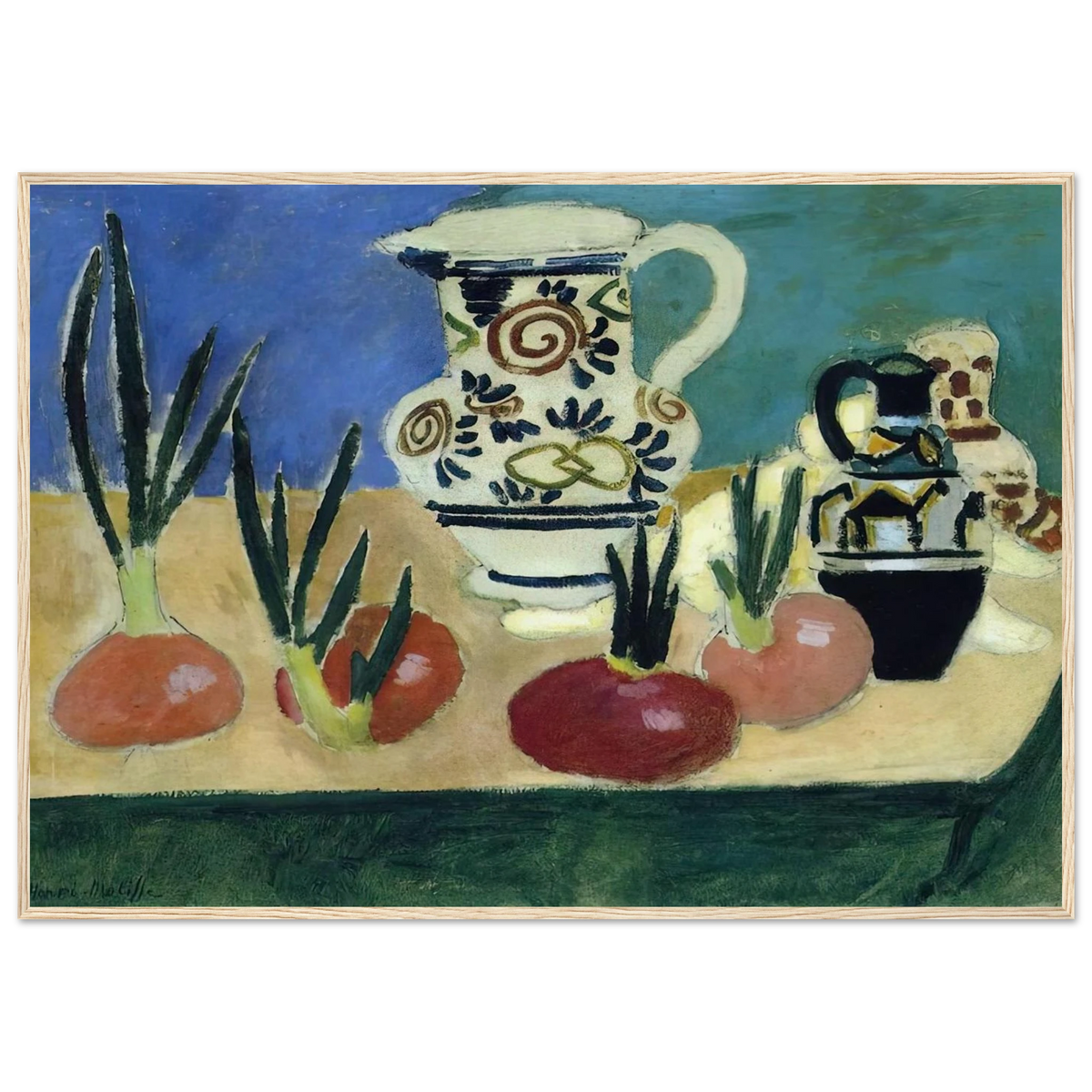 THE RED ONIONS 1906 Framed Poster | Henri Matisse Framed Prints Wall Art | Henri Matisse Print
