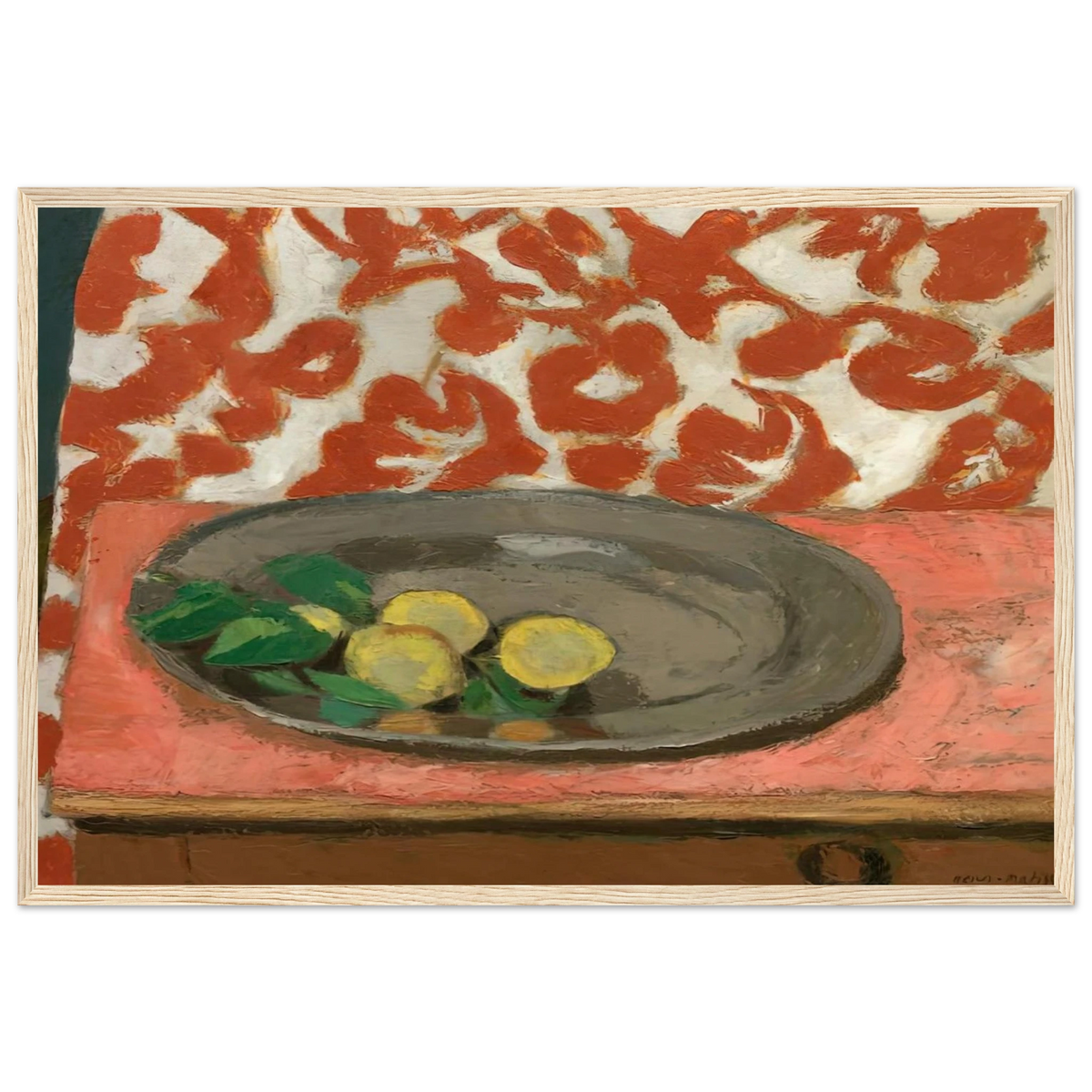 LEMONS ON A PEWTER PLATE 1929 Framed Poster | Henri Matisse Framed Prints Wall Art | Henri Matisse Print