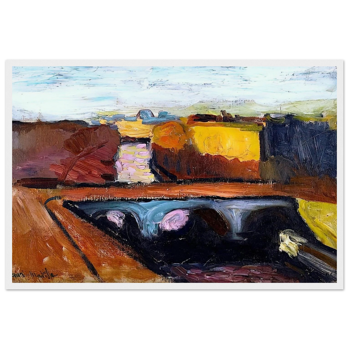 VIEW OF THE SEINE THE PONT SAINT MICHEL 1904 Framed Poster | Henri Matisse Framed Prints Wall Art | Henri Matisse Print