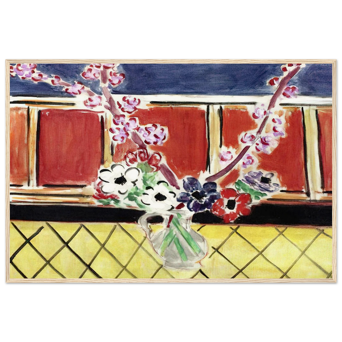 ANEMONES AND PEACH BLOSSOMS 1944 Framed Poster | Henri Matisse Framed Prints Wall Art | Henri Matisse Print