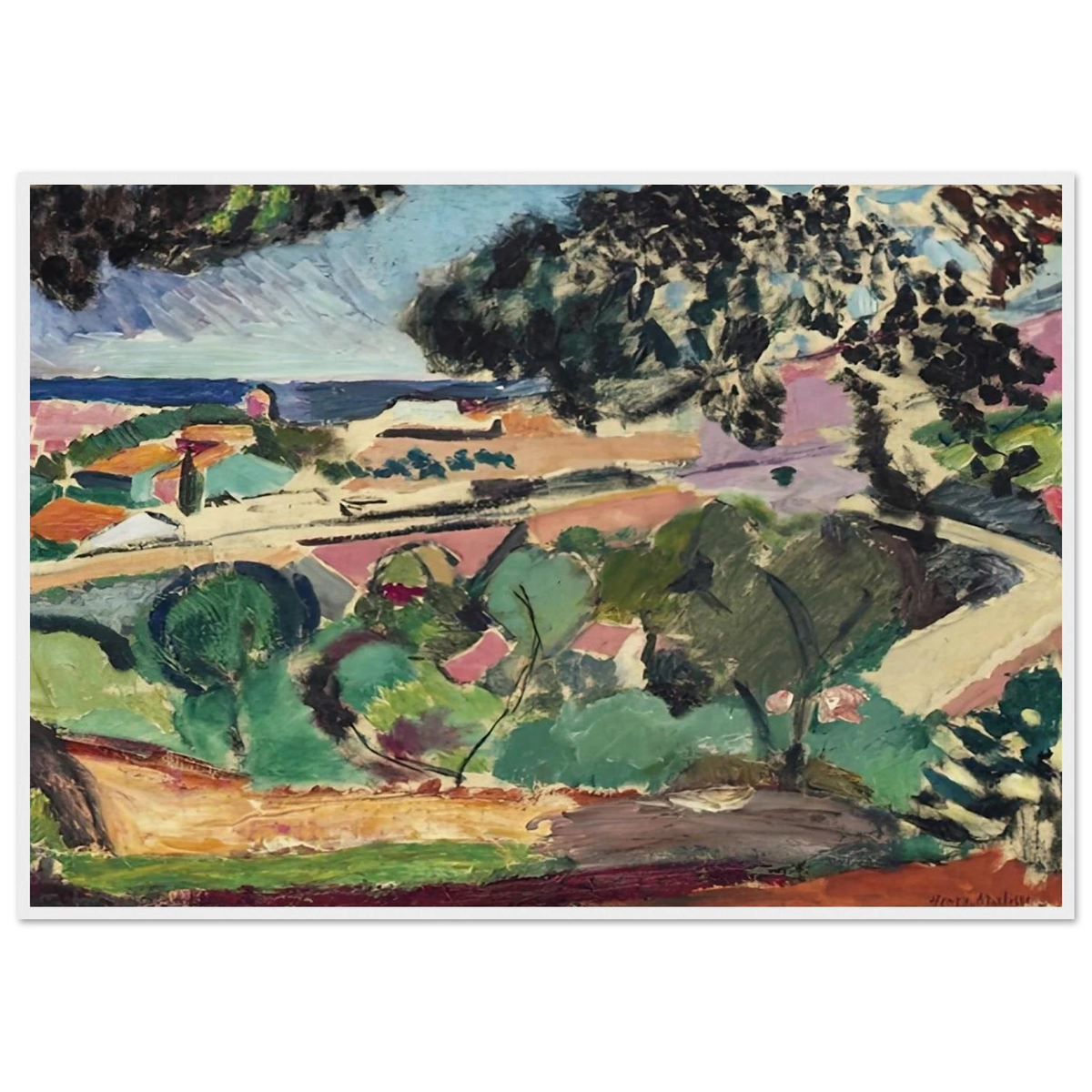 PAYSAGE DE COLLIOURE 1907 Framed Poster | Henri Matisse Framed Prints Wall Art | Henri Matisse Print