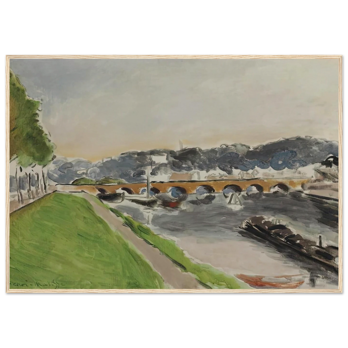 LE PONT DE SEVRES AU CHALAND 1917 Framed Poster | Henri Matisse Framed Prints Wall Art | Henri Matisse Print