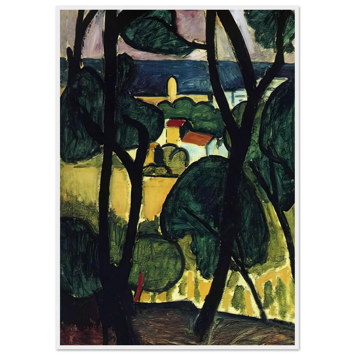 VIEW OF COLLIOURE Framed Poster | Henri Matisse Framed Prints Wall Art | Henri Matisse Print