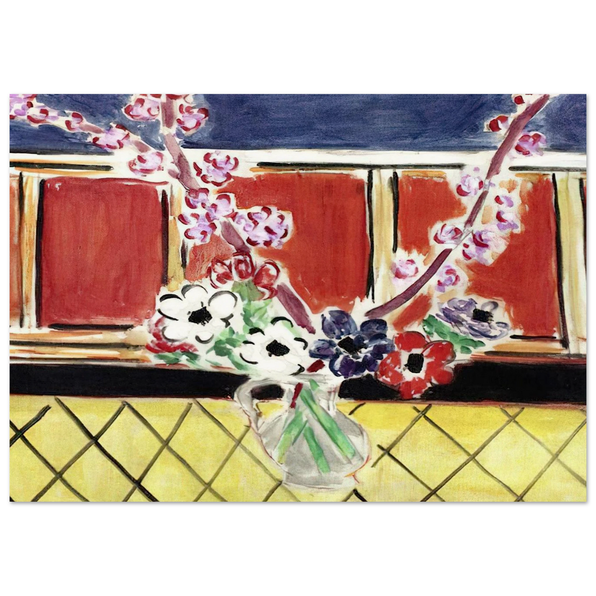 ANEMONES AND PEACH BLOSSOMS 1944 Poster | Henri Matisse Poster | Henri Matisse Print