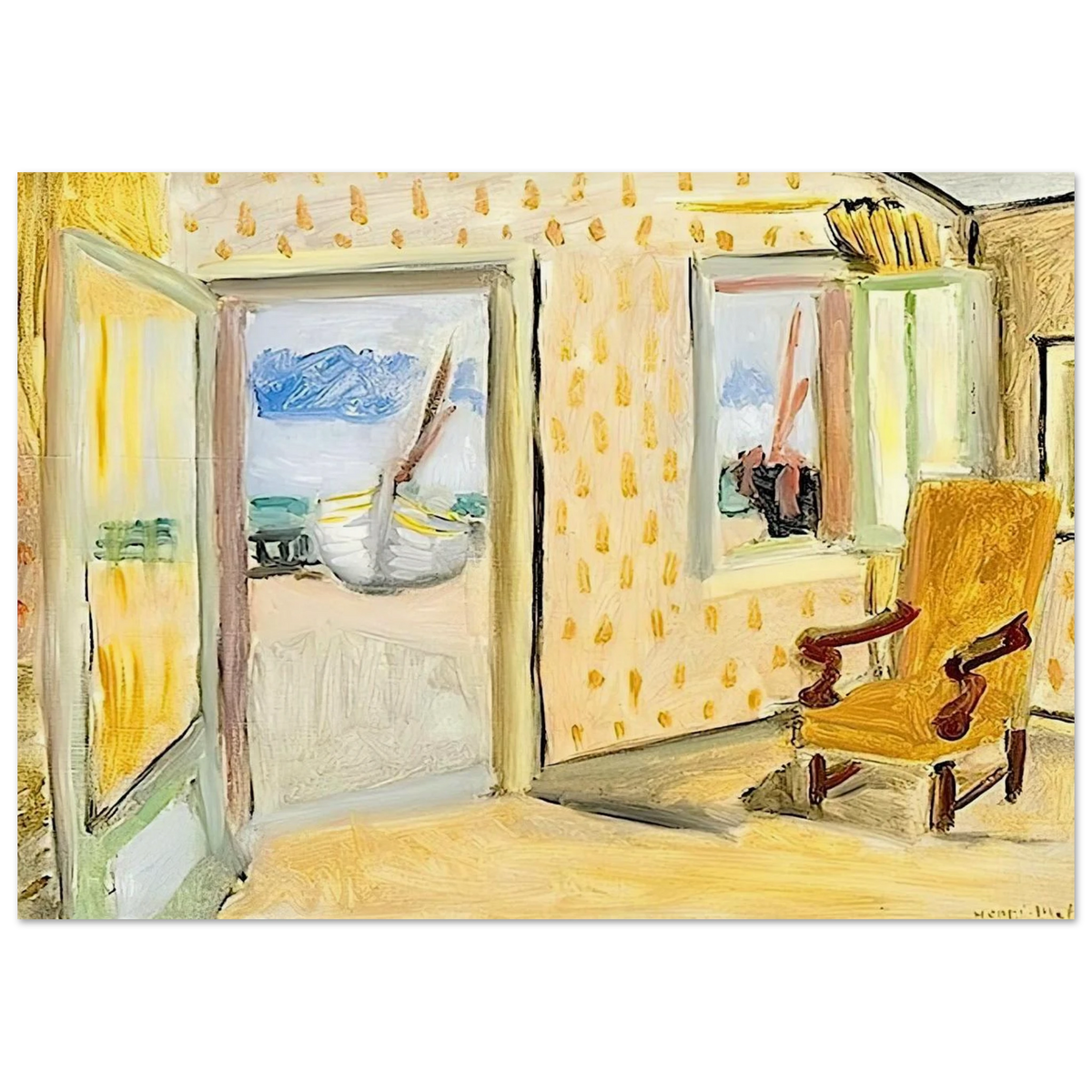 INTERIOR OPEN DOOR 1920 Poster | Henri Matisse Poster | Henri Matisse Print