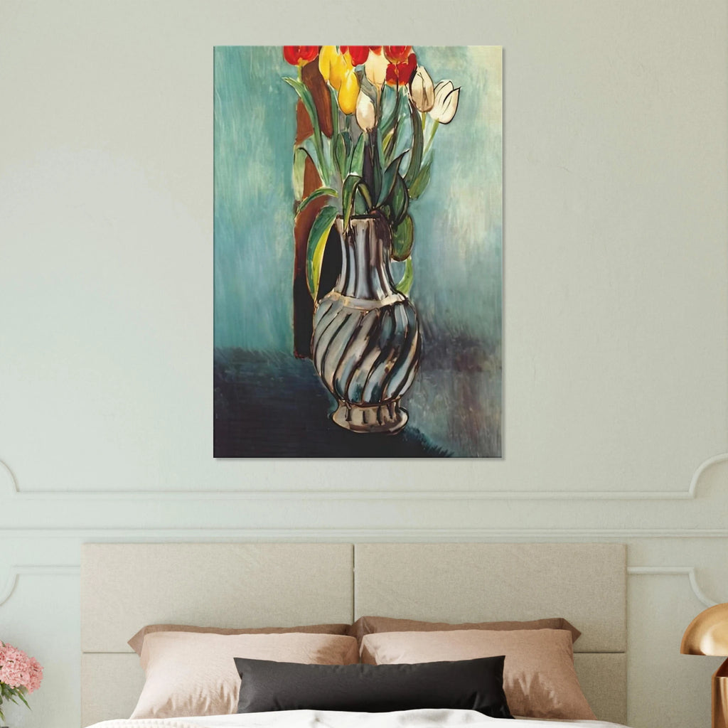 ME MYSELF STENDHAL VASE OF TULIPS 1914 Canvas | Henri Matisse Canvas | Henri Matisse Print