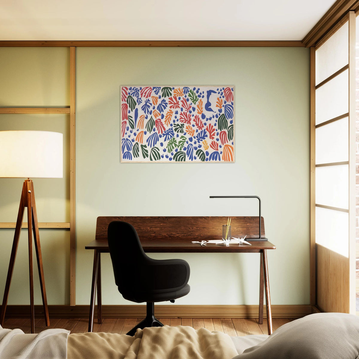 LA PERRUCHE ET LA SIRENE 1952 Framed Poster | Henri Matisse Framed Prints Wall Art | Henri Matisse Print