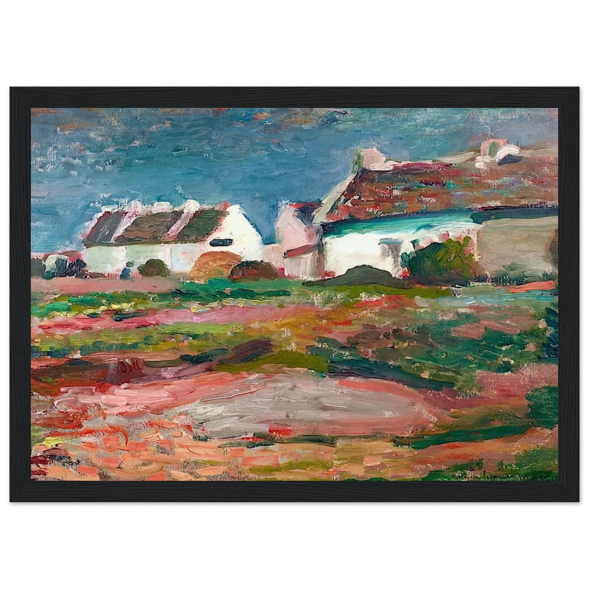 MAISONS A KERVILAHOUEN BELLE ILE 1896 Framed Poster | Henri Matisse Framed Prints Wall Art | Henri Matisse Print