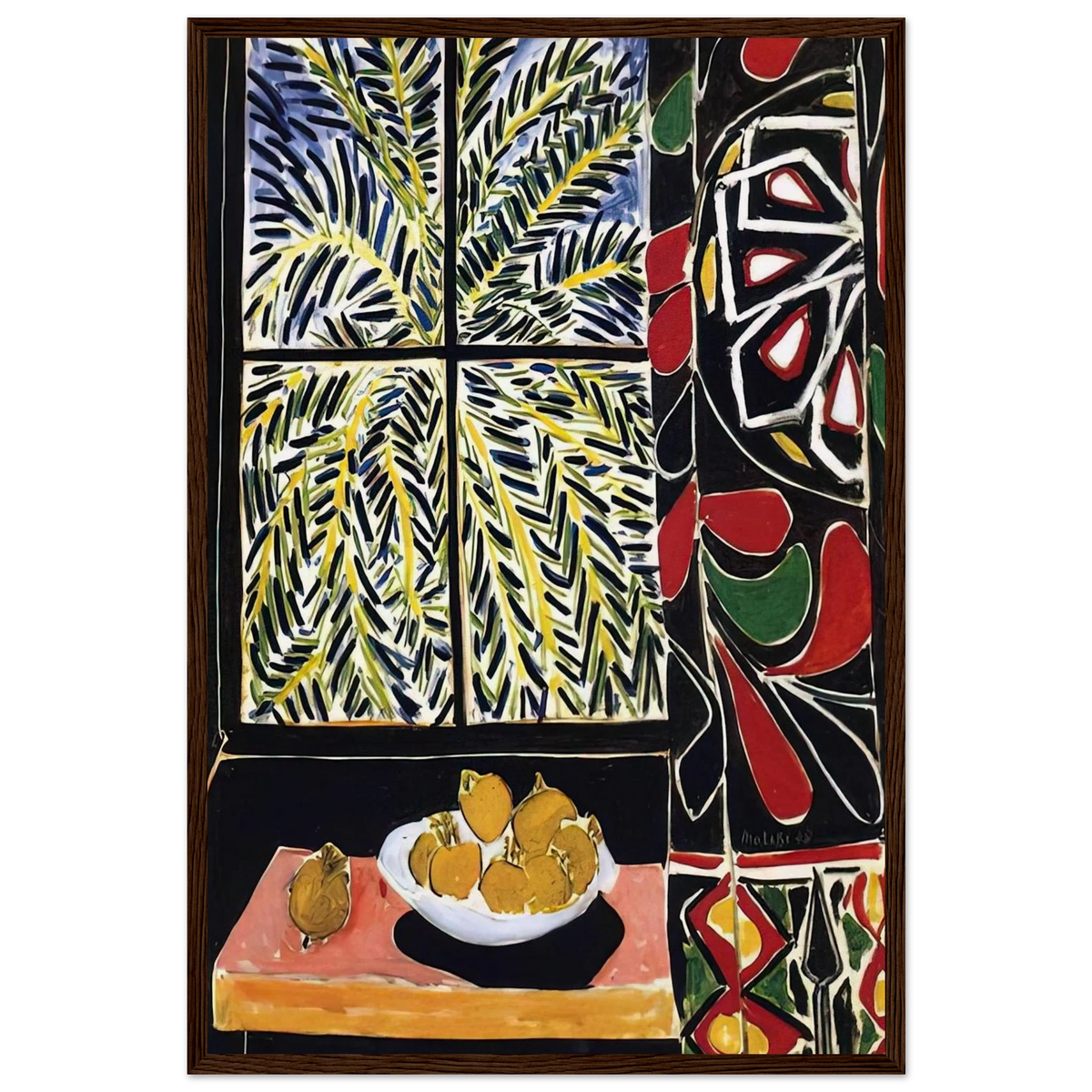 INTERIOR WITH EGYPTIAN CURTAIN 1948 Framed Poster | Henri Matisse Framed Prints Wall Art | Henri Matisse Print