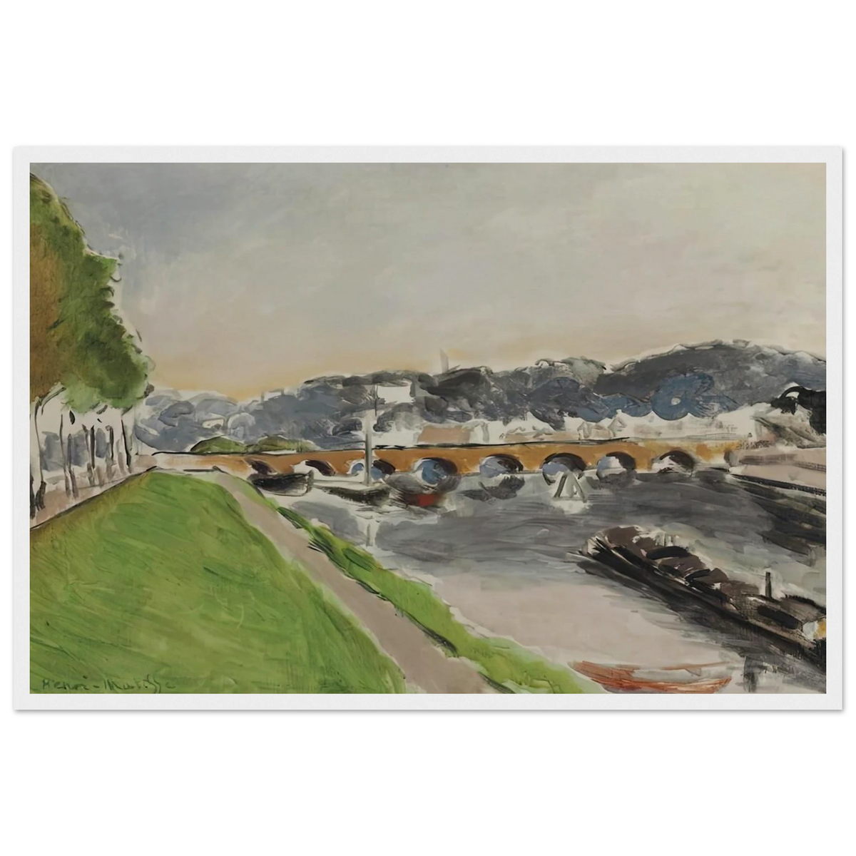 LE PONT DE SEVRES AU CHALAND 1917 Framed Poster | Henri Matisse Framed Prints Wall Art | Henri Matisse Print