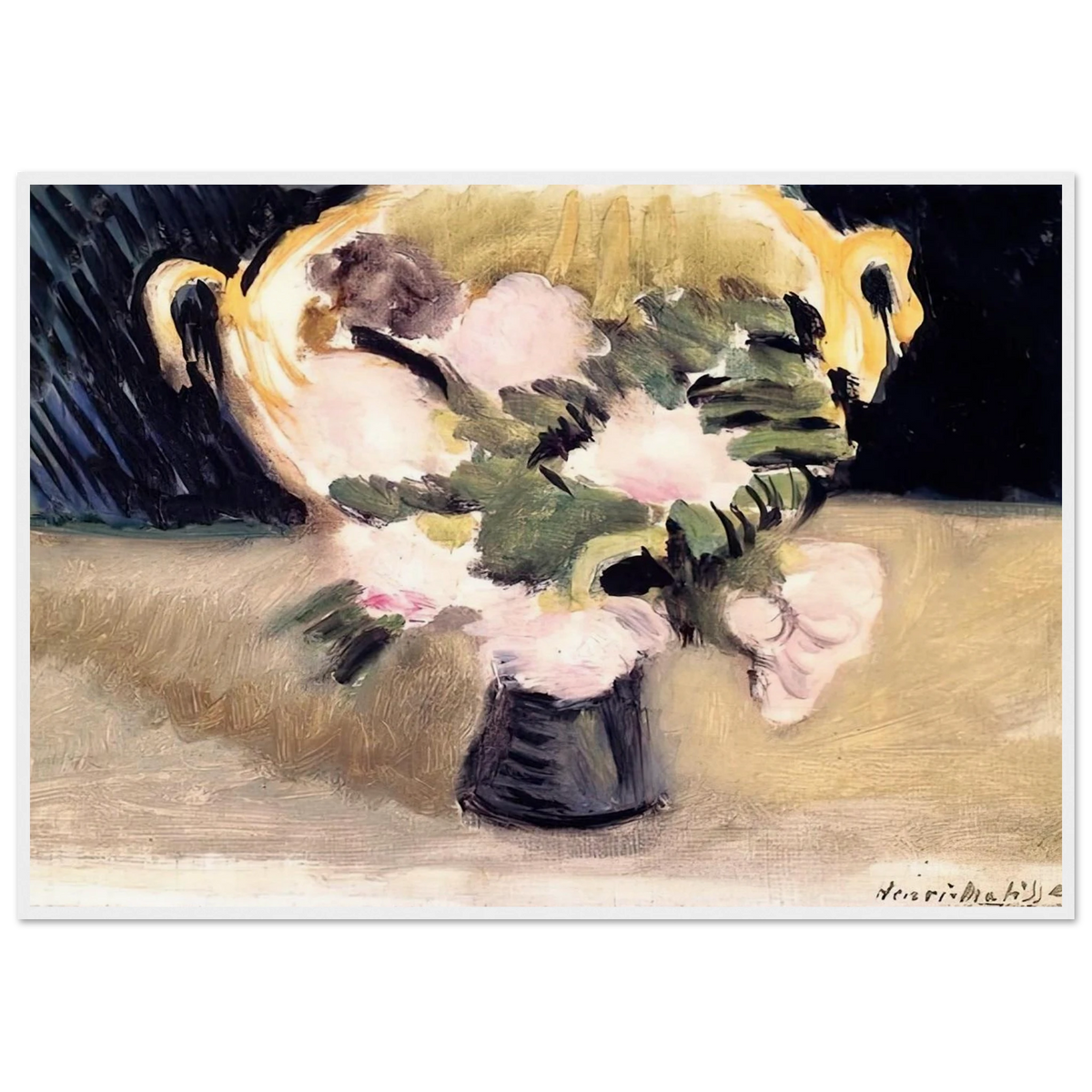 FLOWERS 1919 Framed Poster | Henri Matisse Framed Prints Wall Art | Henri Matisse Print