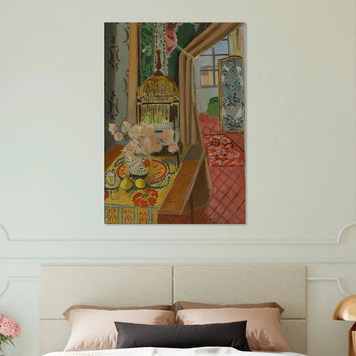 INTERIOR FLOWERS AND PARAKEETS 1924 Canvas | Henri Matisse Canvas | Henri Matisse Print