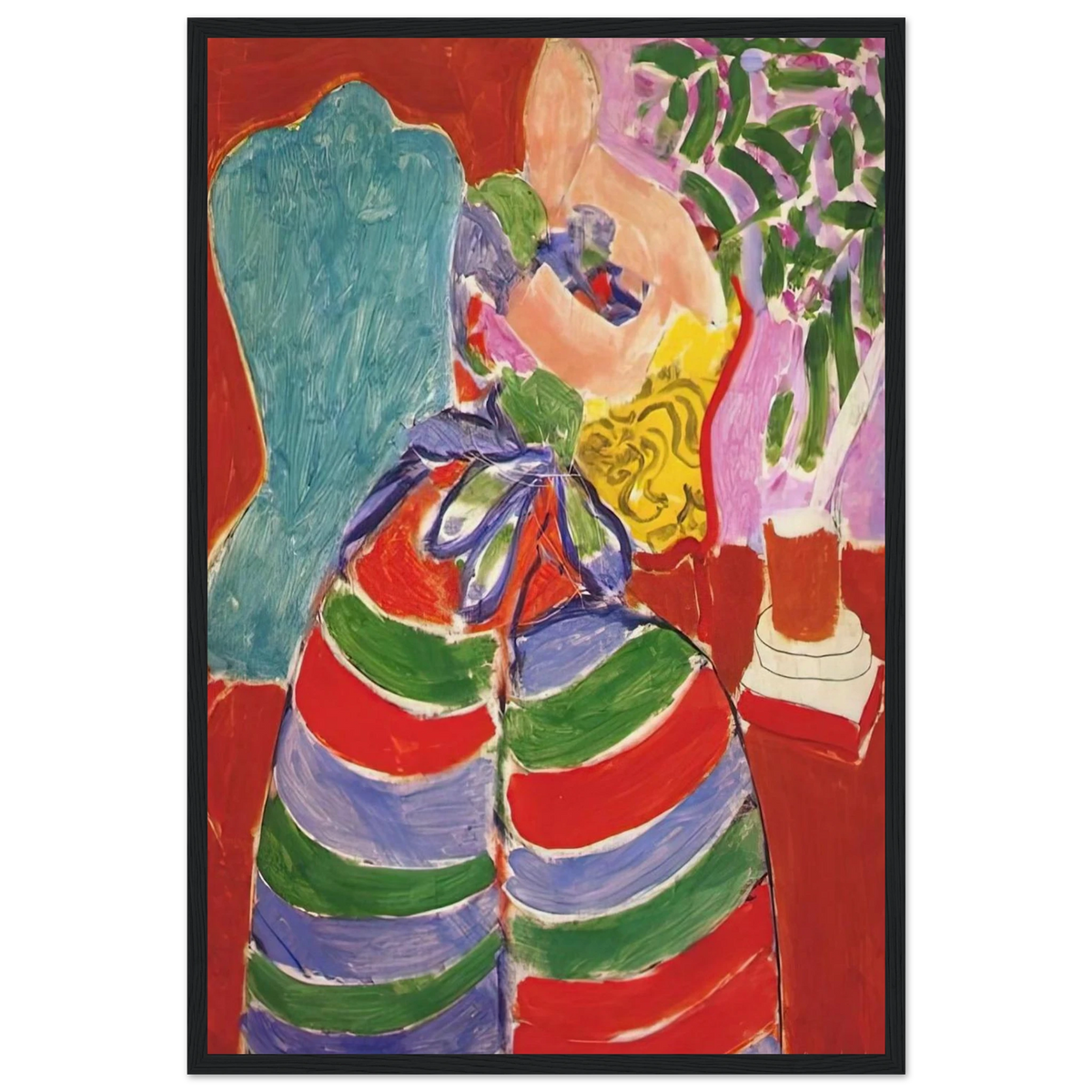 THE STRIPED DRESS 1938 Framed Poster | Henri Matisse Framed Prints Wall Art | Henri Matisse Print