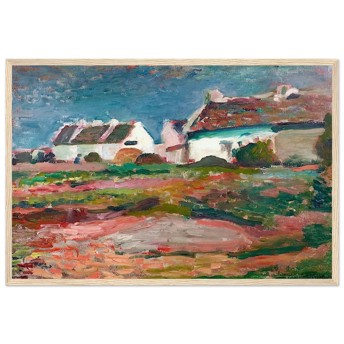 MAISONS A KERVILAHOUEN BELLE ILE 1896 Framed Poster | Henri Matisse Framed Prints Wall Art | Henri Matisse Print