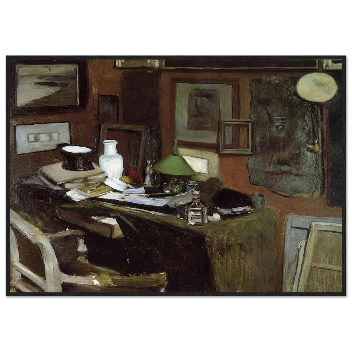 INTERIOR WITH A TOP HAT 1896 Framed Poster | Henri Matisse Framed Prints Wall Art | Henri Matisse Print