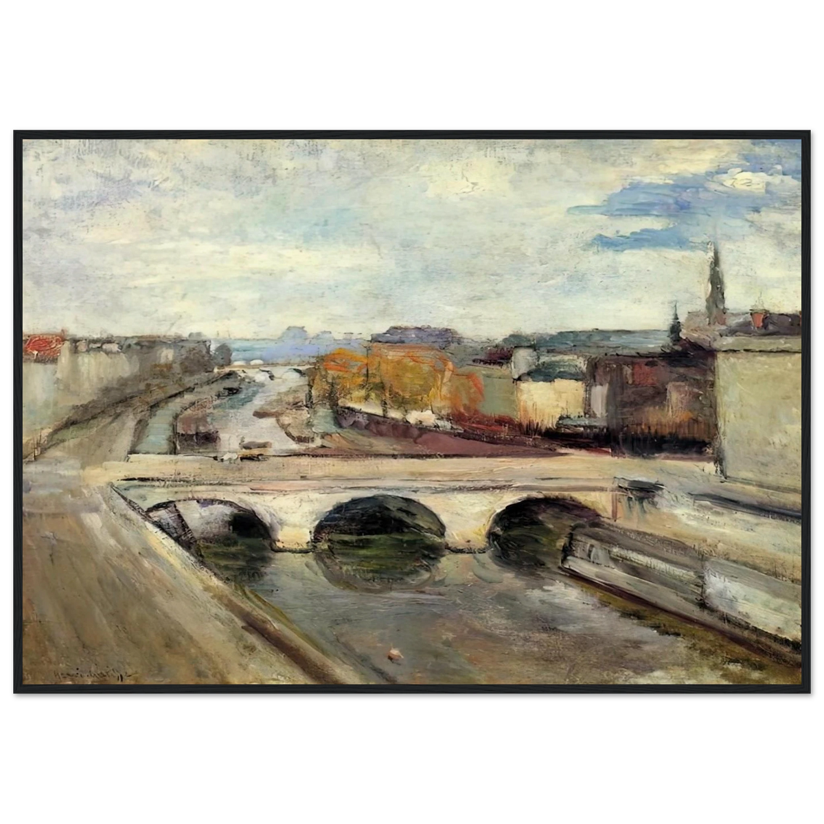 THE POT SAINT MICHEL IN PARIS 1900 Framed Poster | Henri Matisse Framed Prints Wall Art | Henri Matisse Print