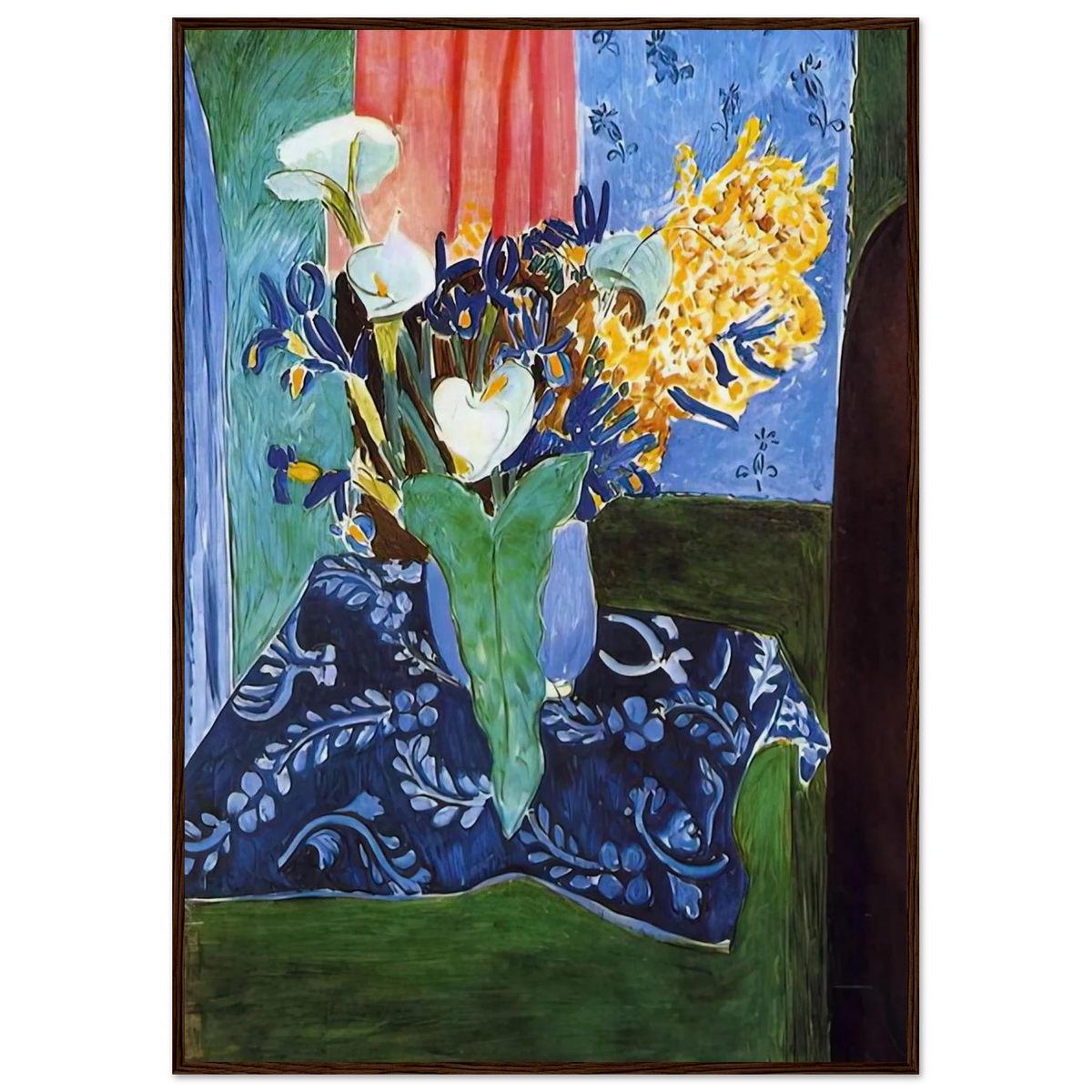 CALLA LILIES IRISES AND MIMOSAS 1913 Framed Poster | Henri Matisse Framed Prints Wall Art | Henri Matisse Print