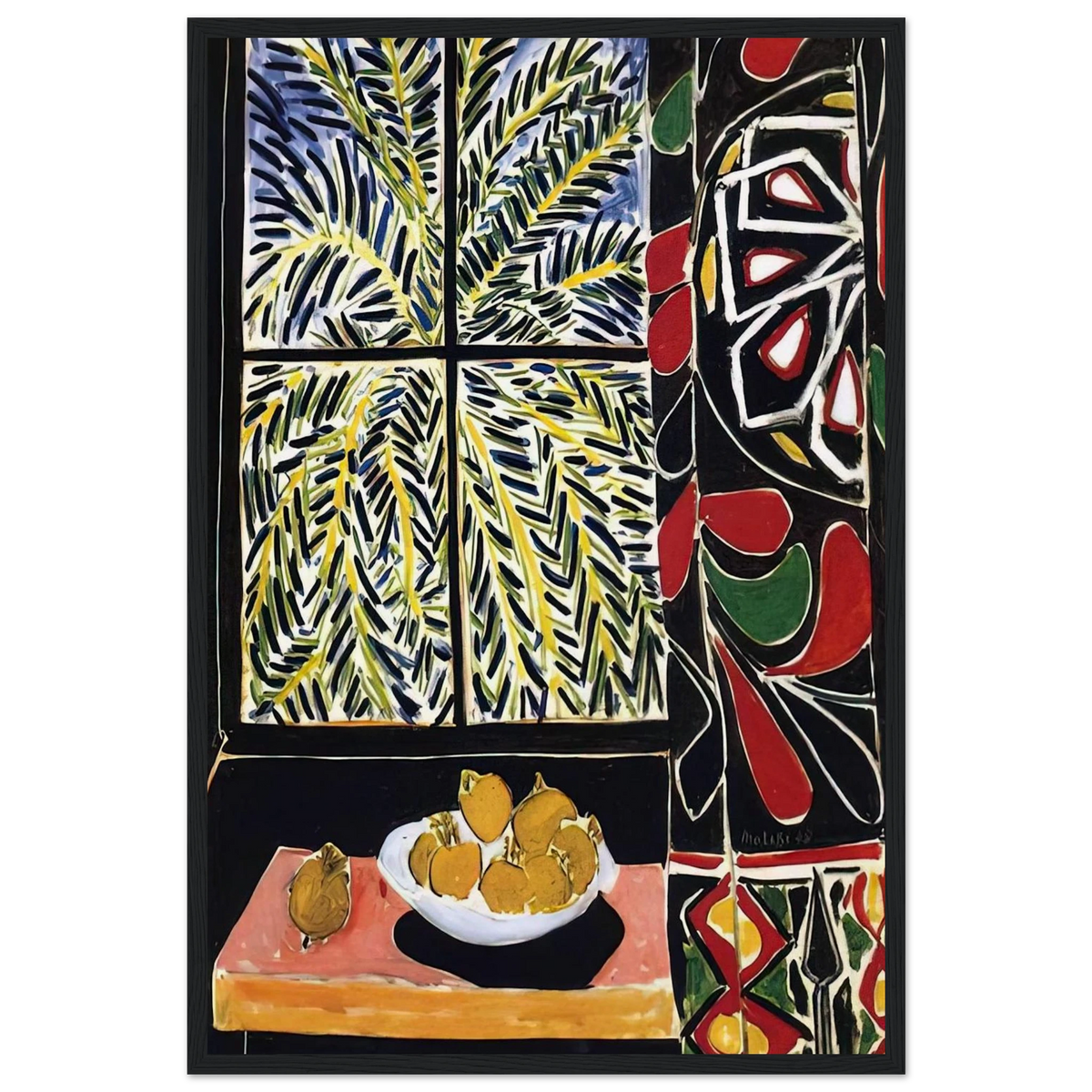 INTERIOR WITH EGYPTIAN CURTAIN 1948 Framed Poster | Henri Matisse Framed Prints Wall Art | Henri Matisse Print