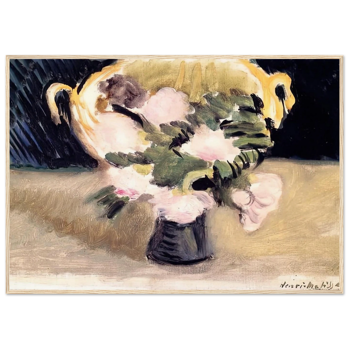 FLOWERS 1919 Framed Poster | Henri Matisse Framed Prints Wall Art | Henri Matisse Print