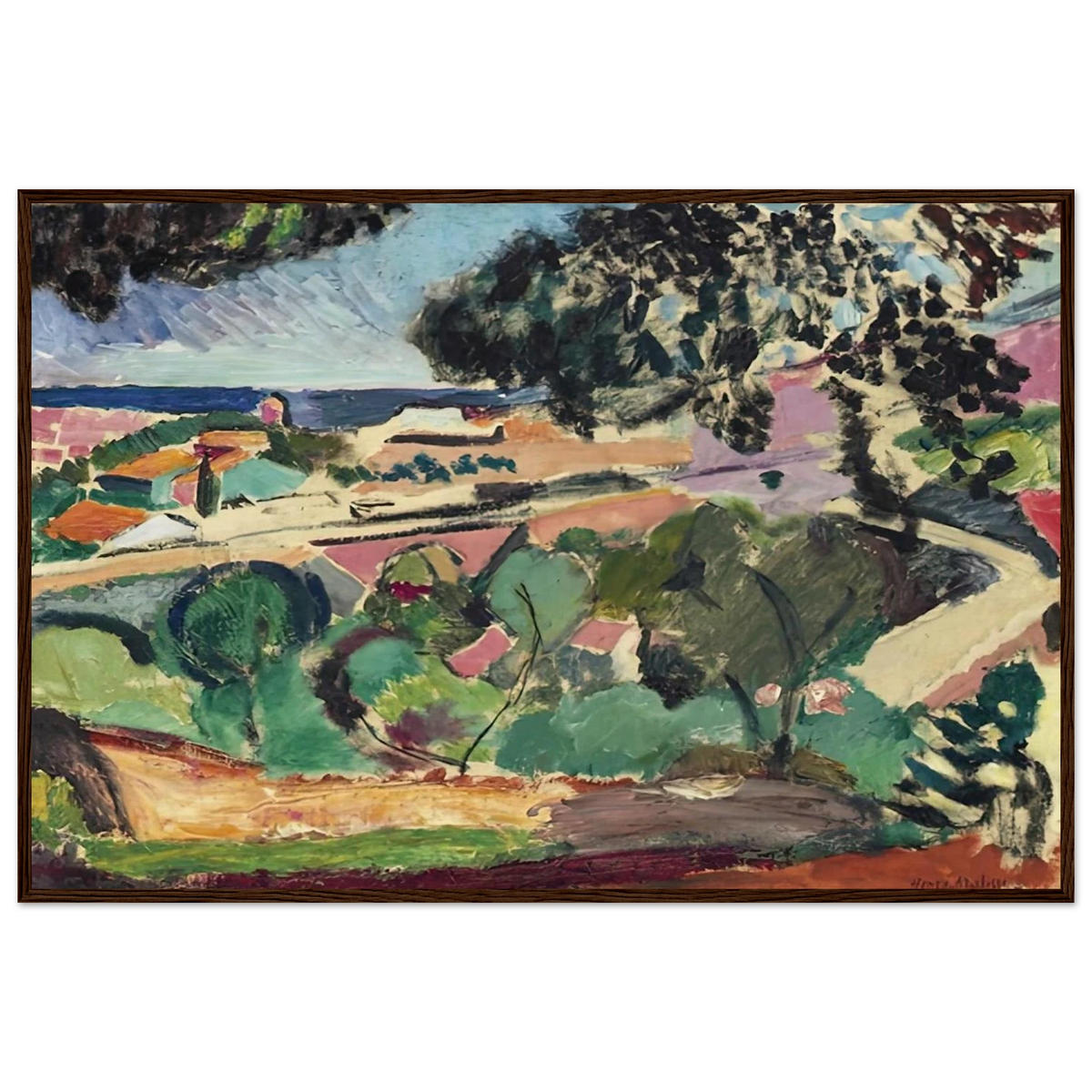 PAYSAGE DE COLLIOURE 1907 Framed Poster | Henri Matisse Framed Prints Wall Art | Henri Matisse Print
