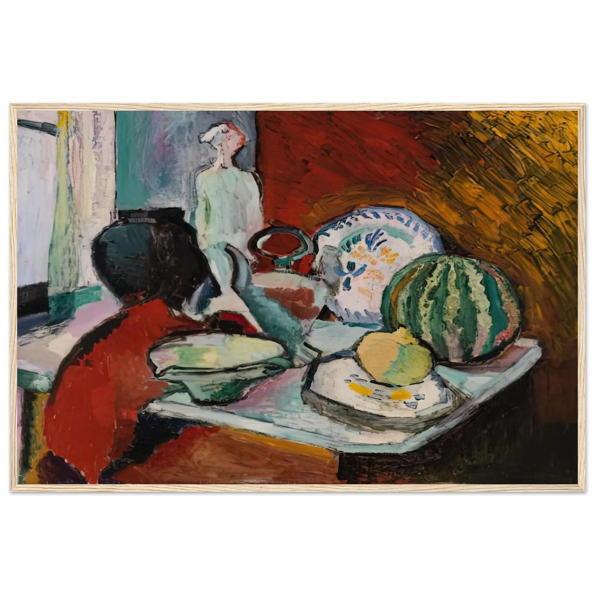 DISHES AND MELON 1907 Framed Poster | Henri Matisse Framed Prints Wall Art | Henri Matisse Print