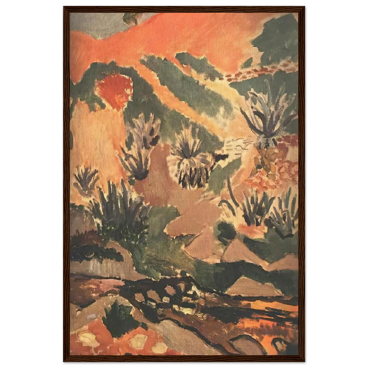 LANDSCAPE WITH BROOK BROOK WITH ALOES 1907 Framed Poster | Henri Matisse Framed Prints Wall Art | Henri Matisse Print