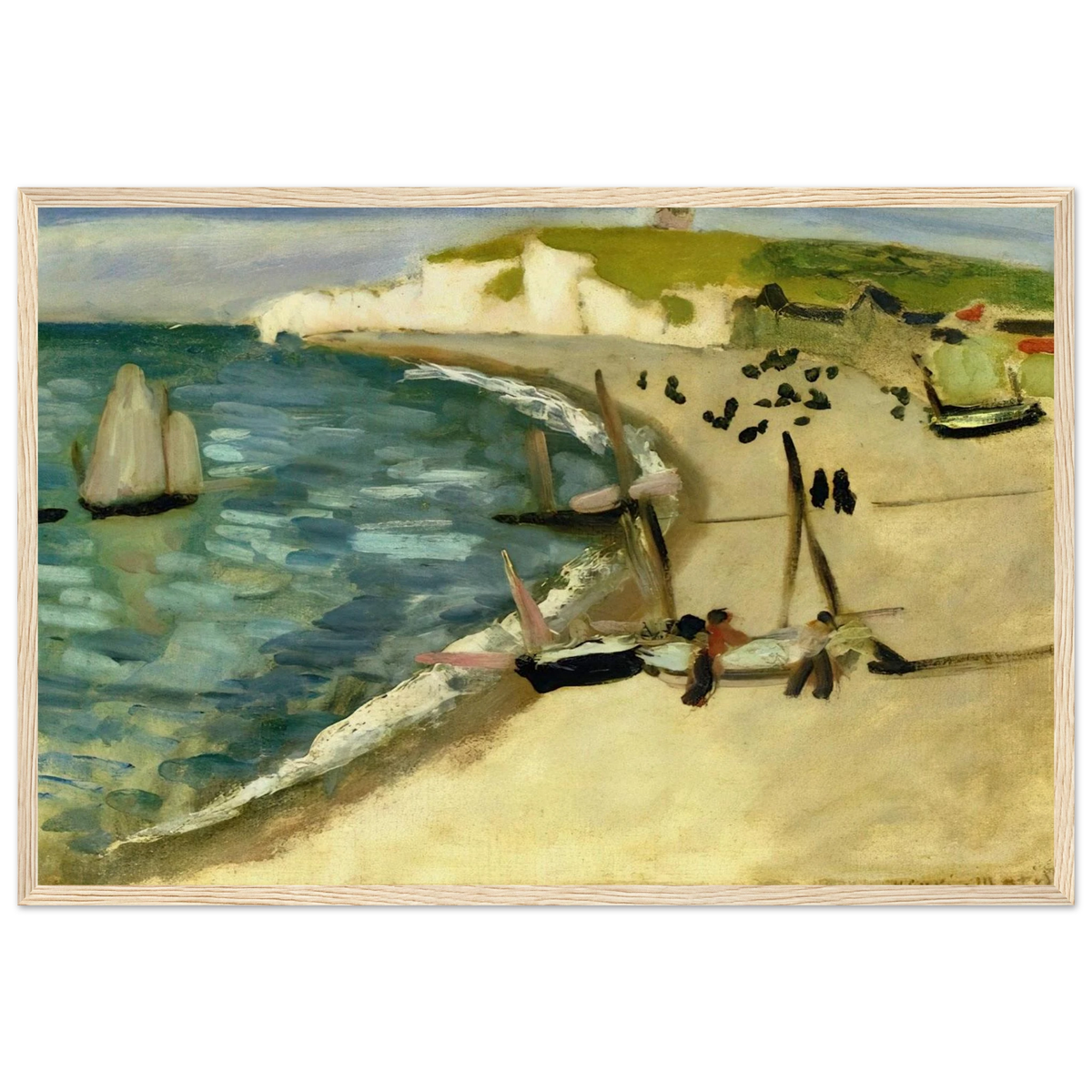 AHT AMONT CLIFFS AT ETRETAT 1920 Framed Poster | Henri Matisse Framed Prints Wall Art | Henri Matisse Print