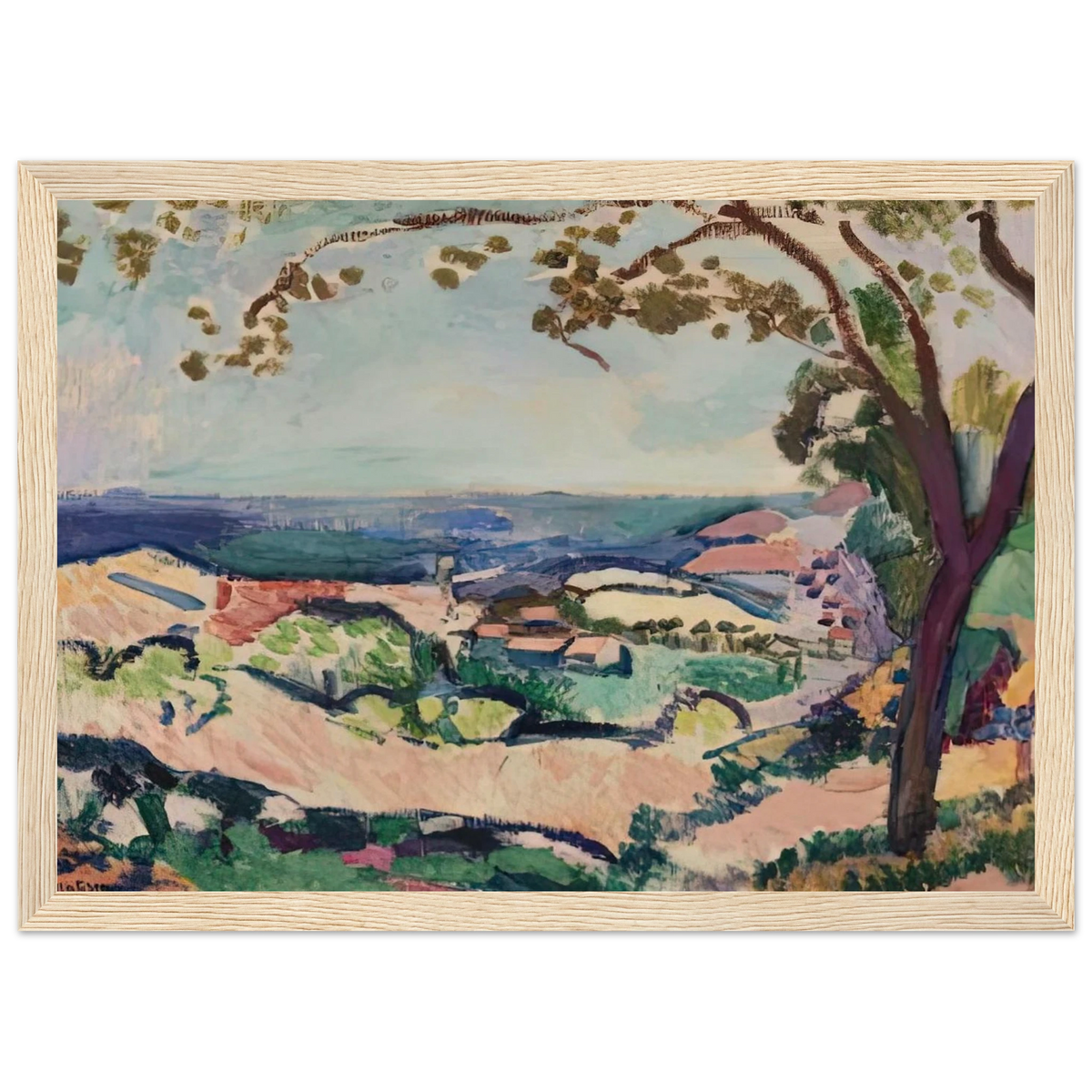 COLLIOURE LANDSCAPE 1906 Framed Poster | Henri Matisse Framed Prints Wall Art | Henri Matisse Print
