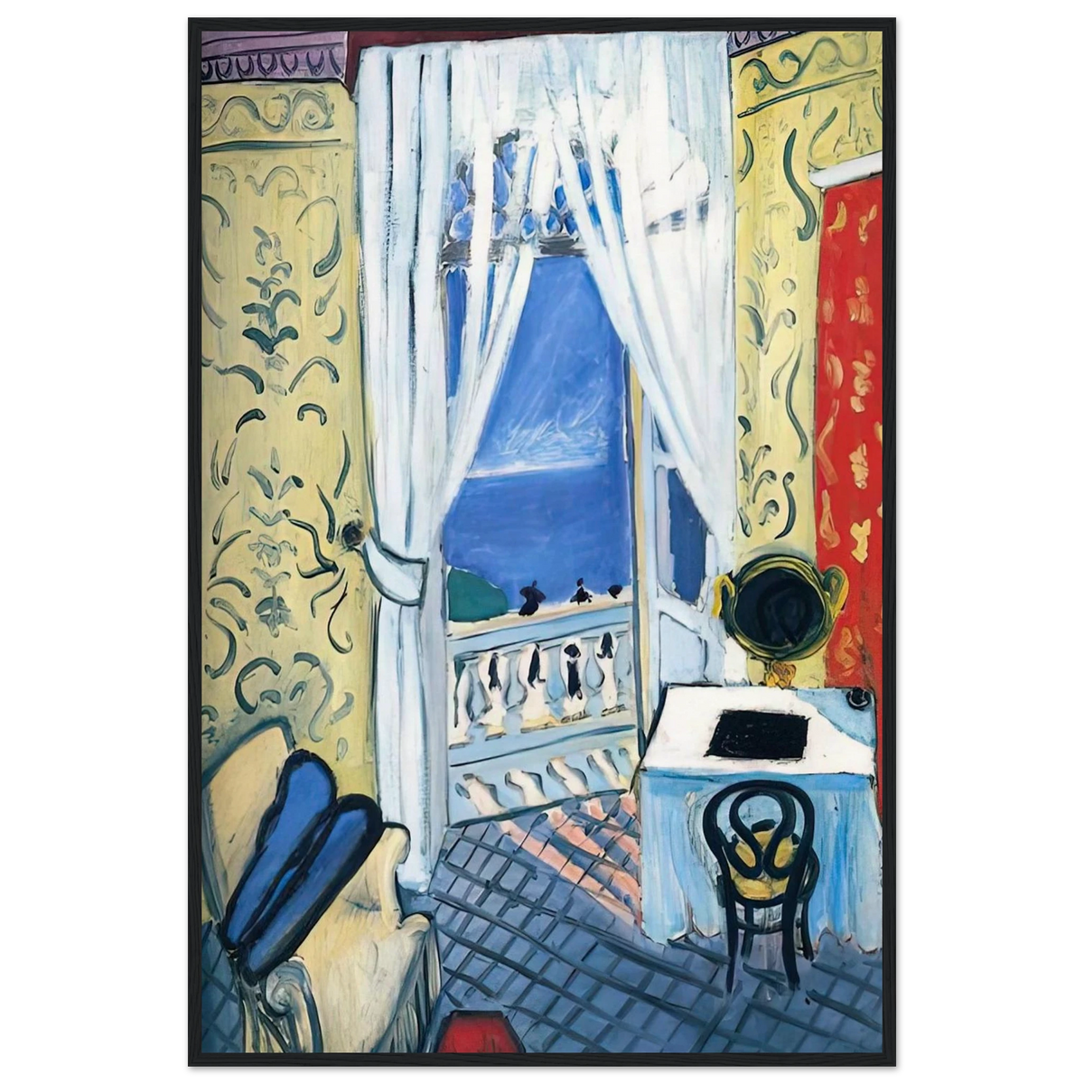 INTERIOR WITH A VIOLIN CASE 1919 Framed Poster | Henri Matisse Framed Prints Wall Art | Henri Matisse Print