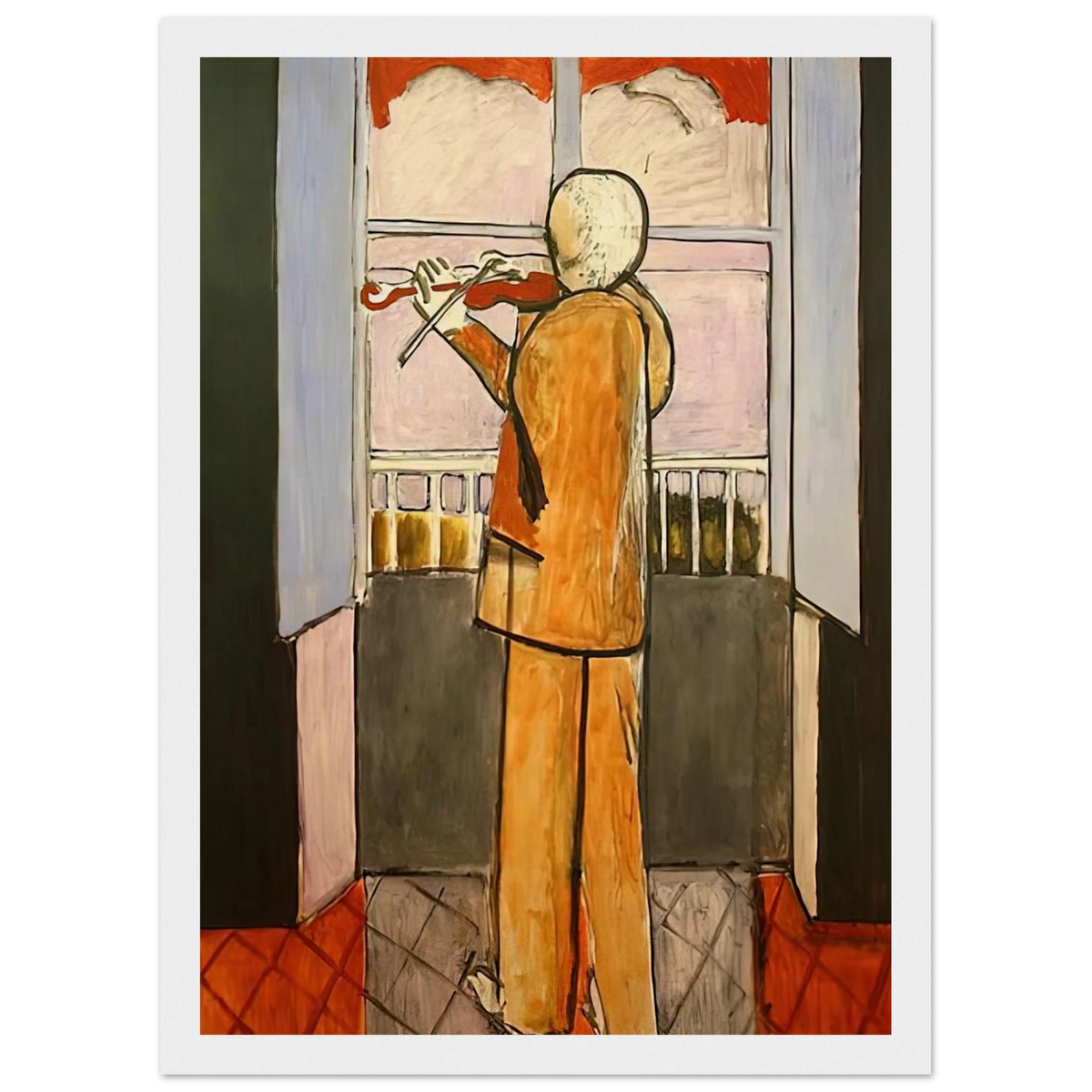 THE VIOLINIST AT THE WINDOW 1918 Framed Poster | Henri Matisse Framed Prints Wall Art | Henri Matisse Print