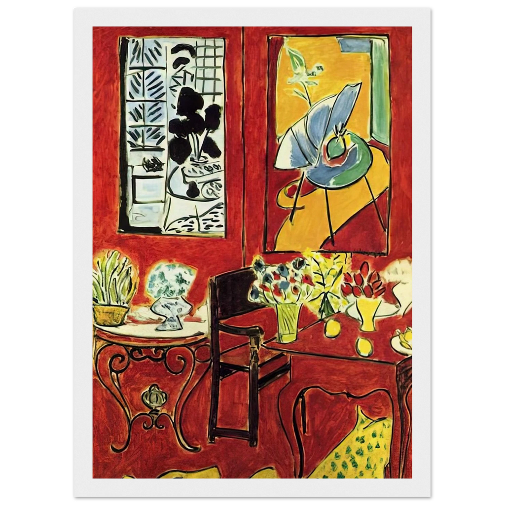 LARGE RED INTERIOR 1948 Framed Poster | Henri Matisse Framed Prints Wall Art | Henri Matisse Print