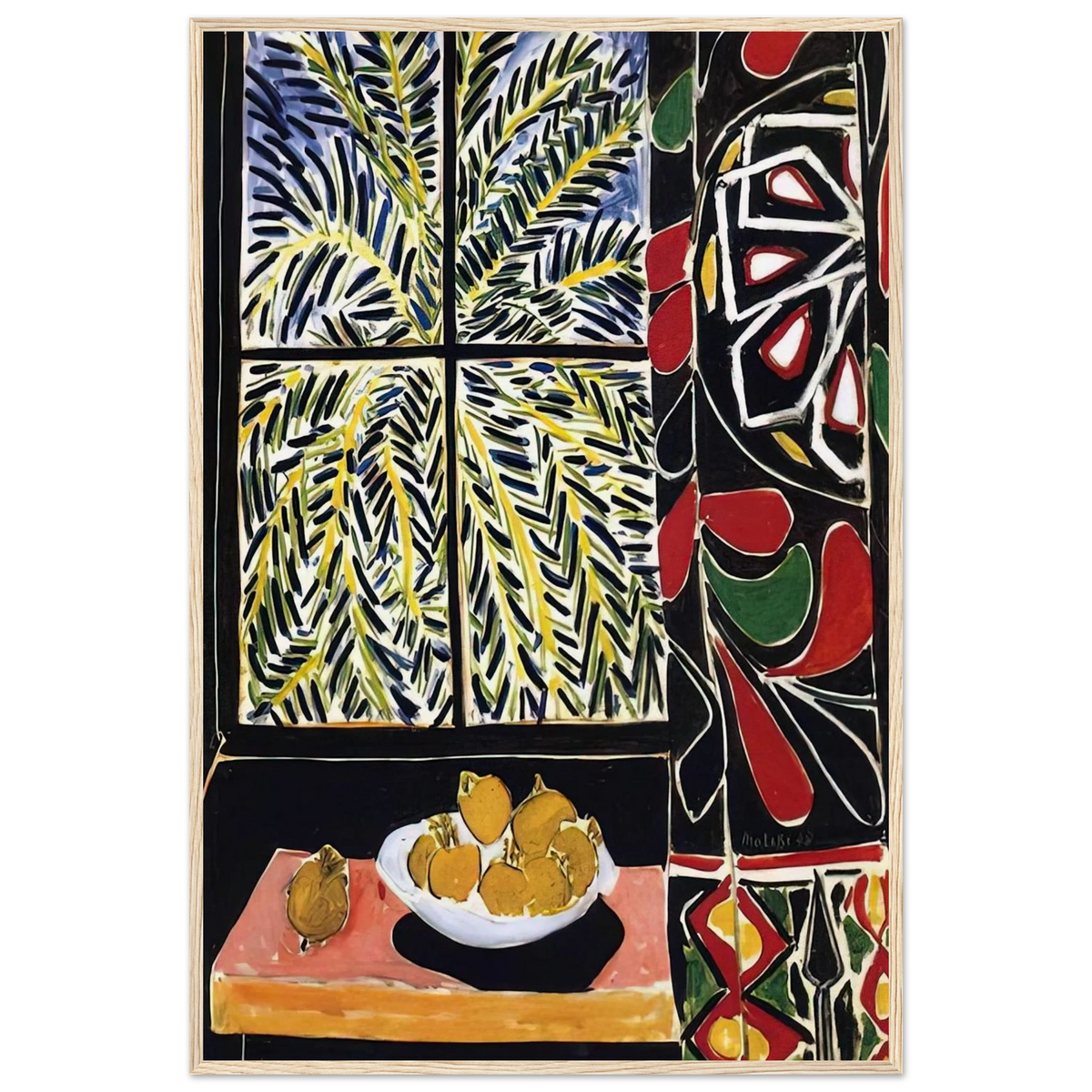 INTERIOR WITH EGYPTIAN CURTAIN 1948 Framed Poster | Henri Matisse Framed Prints Wall Art | Henri Matisse Print