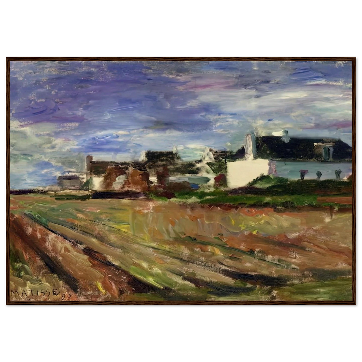 FARMS IN BRITTANY BELLE ILE 1897 Framed Poster | Henri Matisse Framed Prints Wall Art | Henri Matisse Print