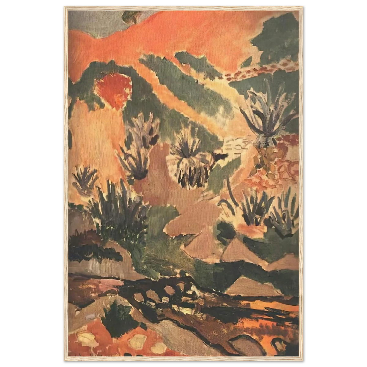 LANDSCAPE WITH BROOK BROOK WITH ALOES 1907 Framed Poster | Henri Matisse Framed Prints Wall Art | Henri Matisse Print