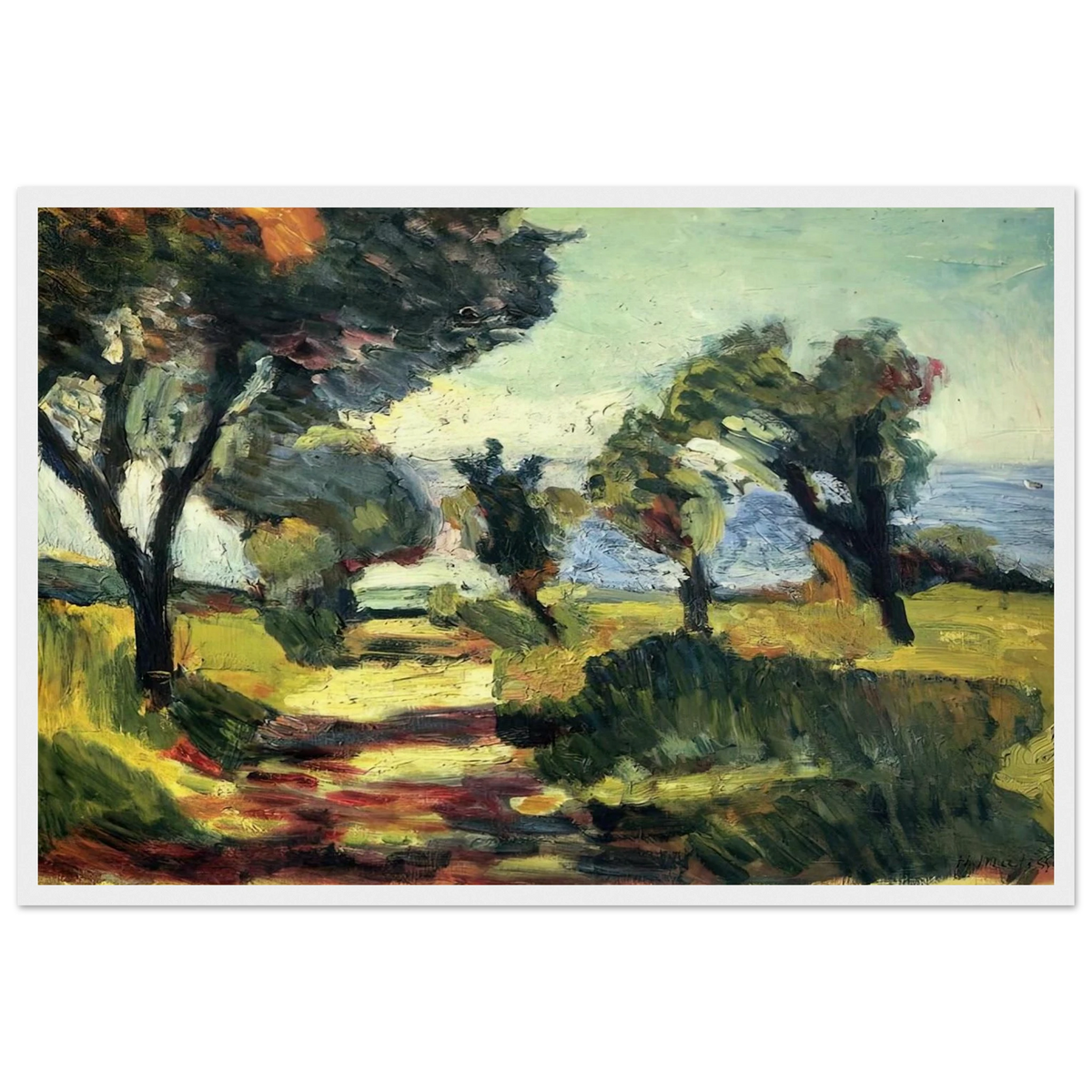 OLIVE TREES 1898 Framed Poster | Henri Matisse Framed Prints Wall Art | Henri Matisse Print