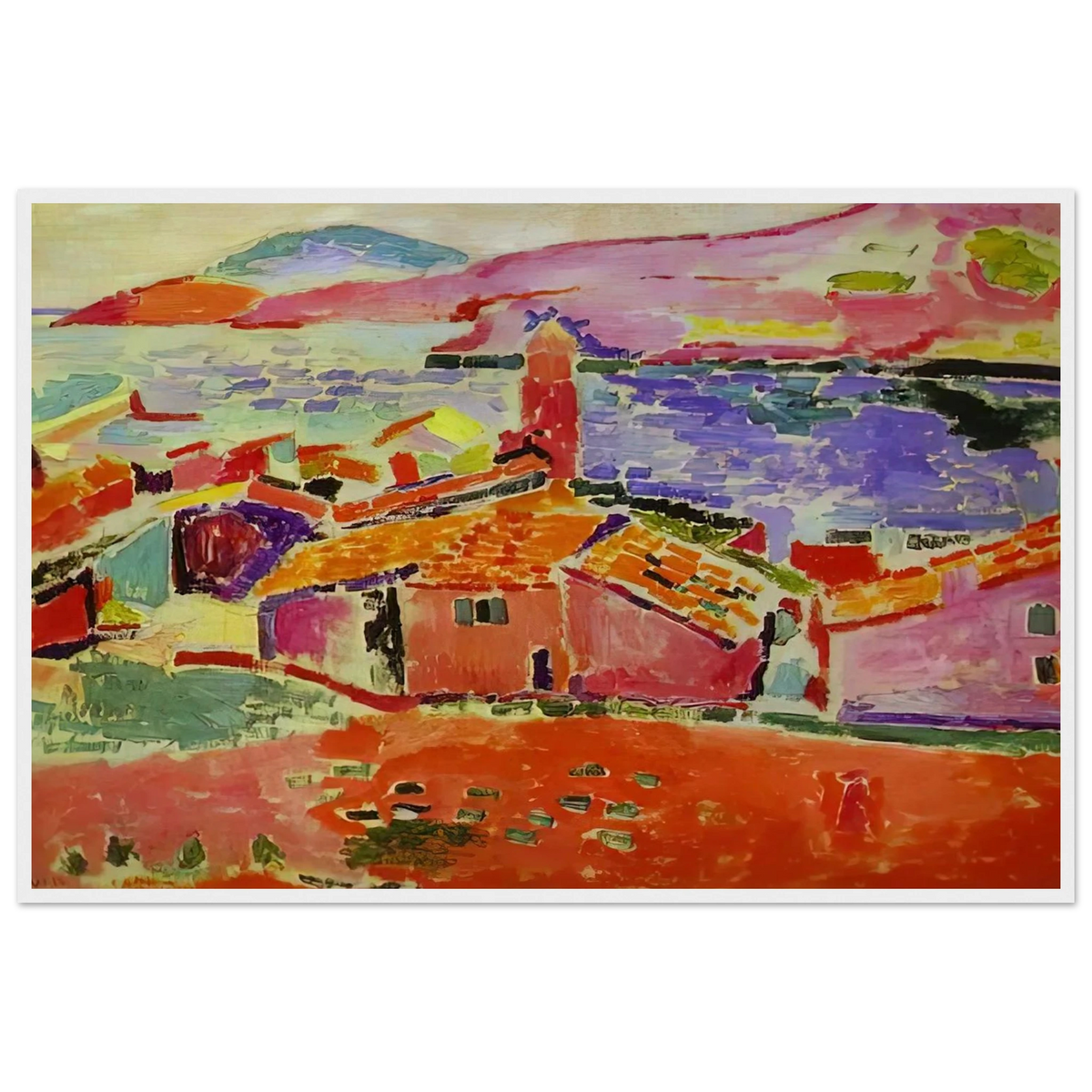 VIEW OF COLLIOURE 1 Framed Poster | Henri Matisse Framed Prints Wall Art | Henri Matisse Print