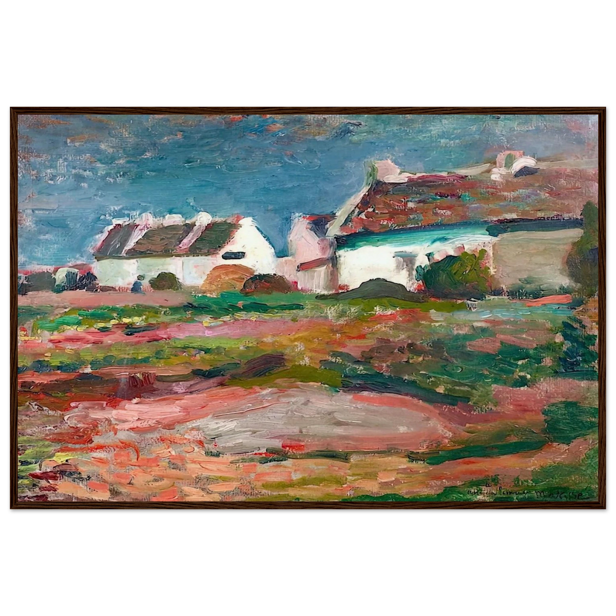 MAISONS A KERVILAHOUEN BELLE ILE 1896 Framed Poster | Henri Matisse Framed Prints Wall Art | Henri Matisse Print