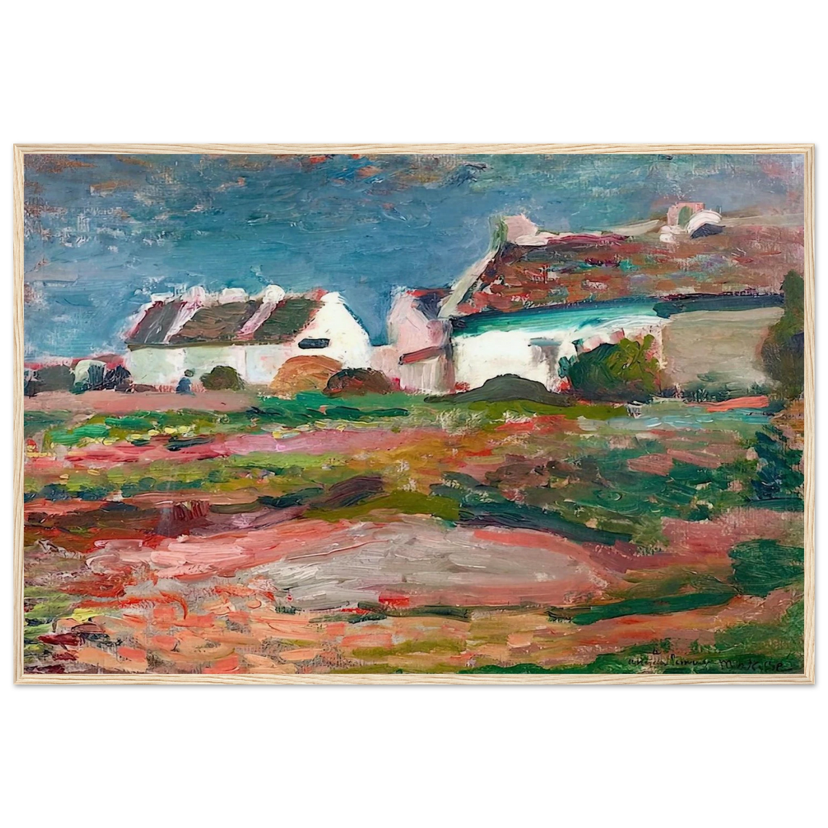 MAISONS A KERVILAHOUEN BELLE ILE 1896 Framed Poster | Henri Matisse Framed Prints Wall Art | Henri Matisse Print