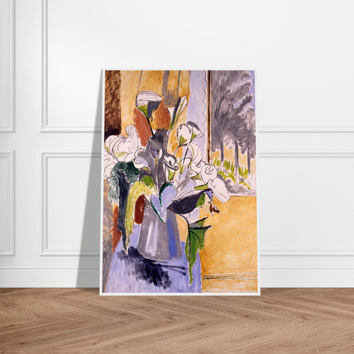 BOUQUET OF FLOWERS ON A VERANDA 1912 Framed Poster | Henri Matisse Framed Prints Wall Art | Henri Matisse Print