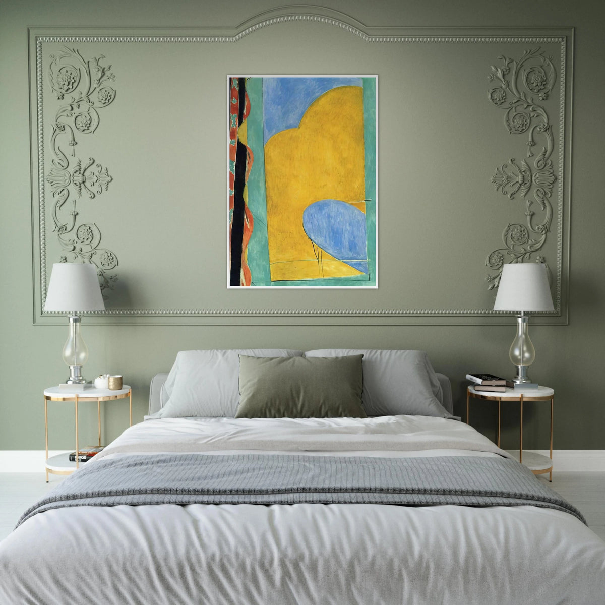 THE YELLOW CURTAIN Framed Poster | Henri Matisse Framed Prints Wall Art | Henri Matisse Print