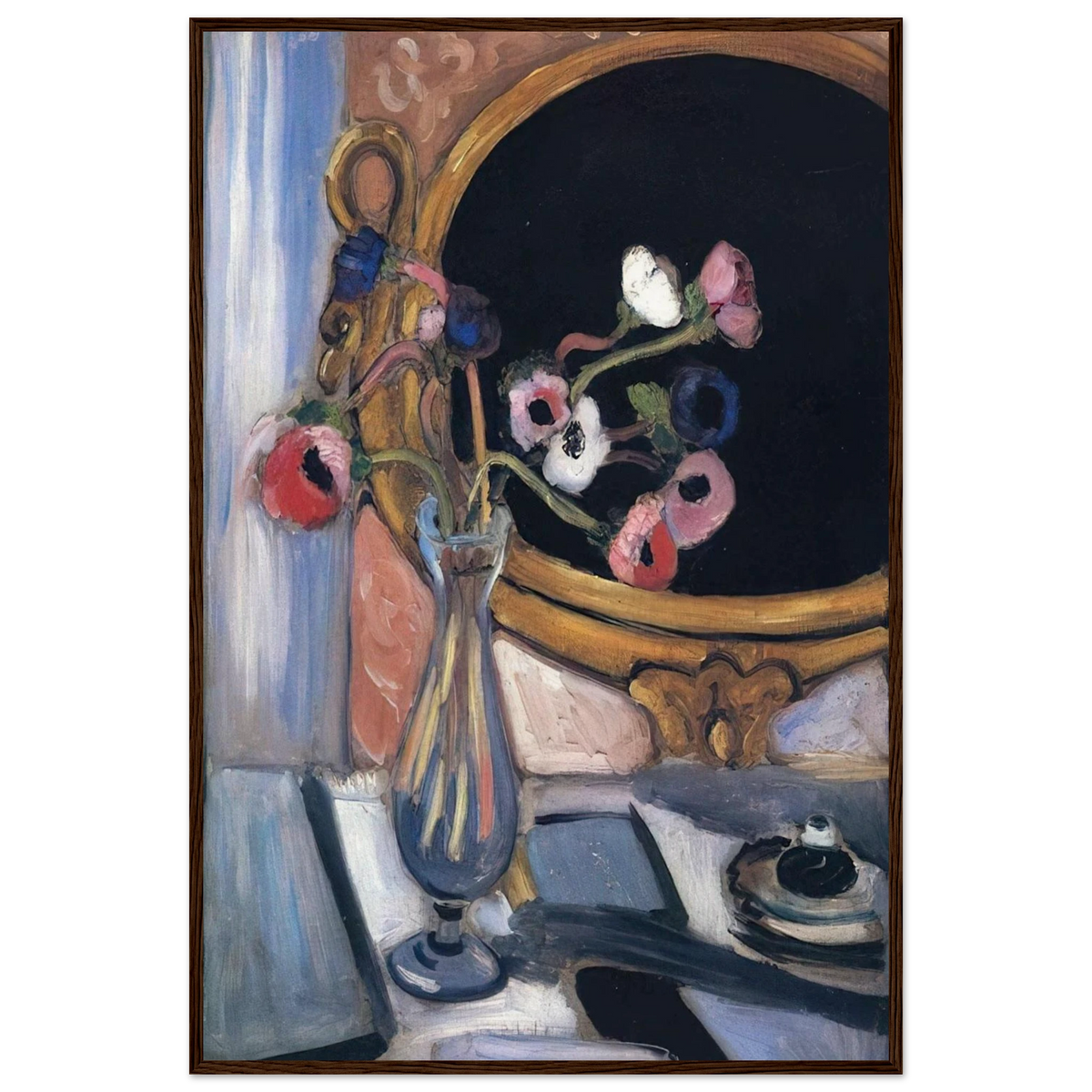 ANEMONE AND MIRROR 1920 Framed Poster | Henri Matisse Framed Prints Wall Art | Henri Matisse Print