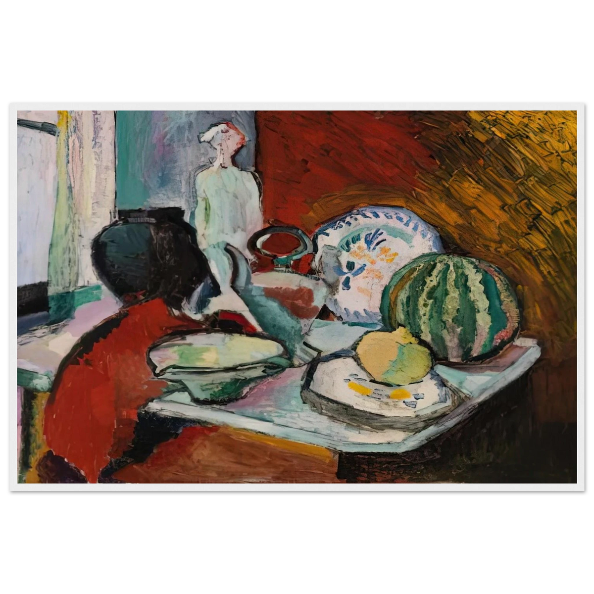 DISHES AND MELON 1907 Framed Poster | Henri Matisse Framed Prints Wall Art | Henri Matisse Print